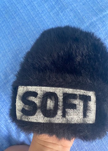 Kürk Detaylı siyah Kadın Bere - Görsel 5