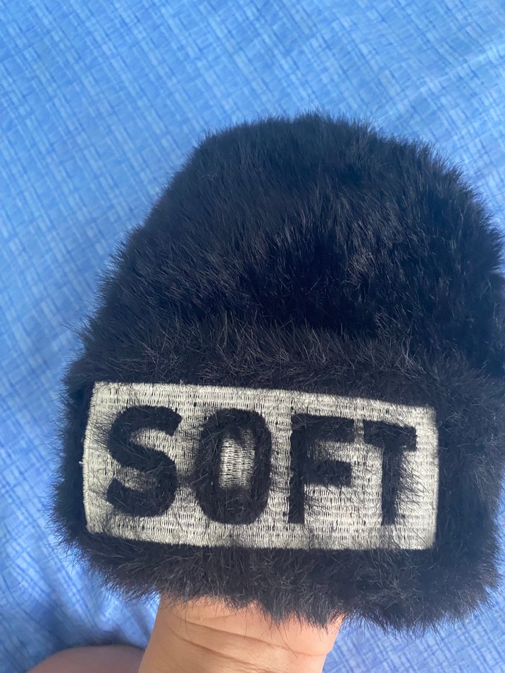 Kürk Detaylı siyah Kadın Bere - Görsel 5