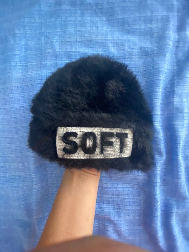 Kürk Detaylı siyah Kadın Bere - Görsel 3