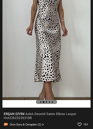 Trendyol & Milla Saten leopar elbise