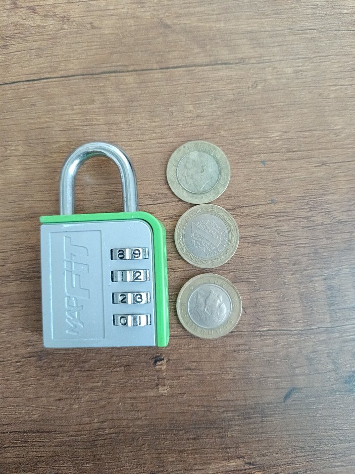 Yeşil Gri Kombinasyonlu Şifreli Anahtarlık - Görsel 2