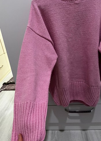 s Beden pembe Renk Pembe Basic Kadın Triko Kazak