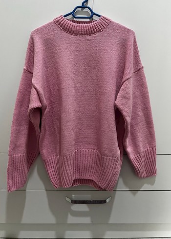 Pembe Basic Kadın Triko Kazak