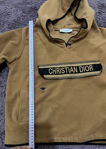 m Beden kahverengi Renk Christian Dior Kapüşonlu Kahverengi Sweatshirt