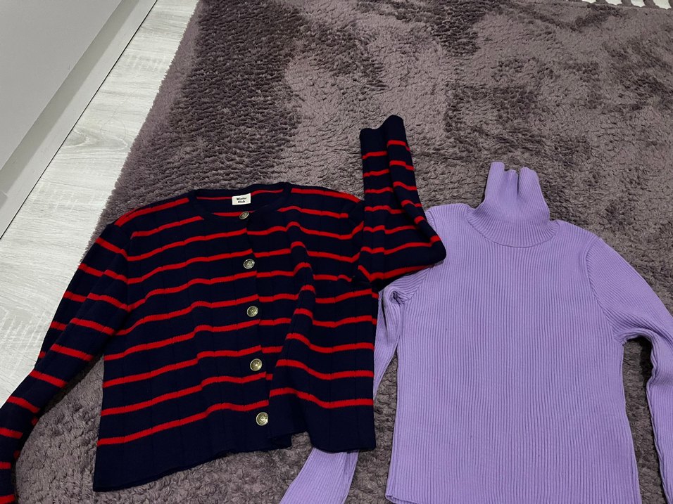 Mor Balıkçı Yaka Triko Kadın Kazak - Görsel 2