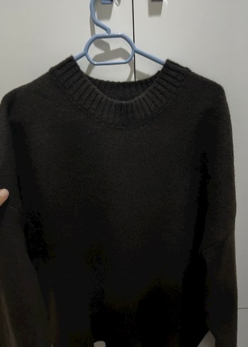 Siyah Kadın Triko Salaş Kazak - Görsel 5