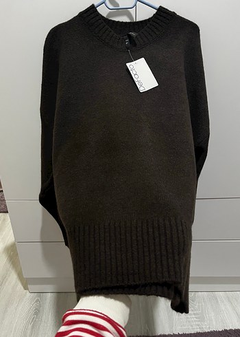 Siyah Kadın Triko Salaş Kazak - Görsel 4