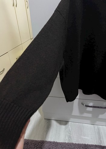 Siyah Kadın Triko Salaş Kazak - Görsel 2