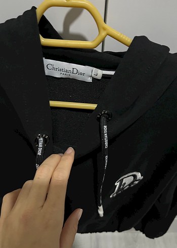 Siyah Kapüşonlu Kadın Sweatshirt - Görsel 3