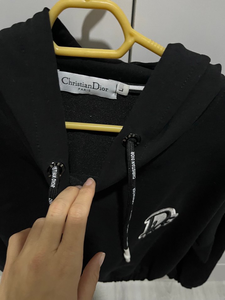 Siyah Kapüşonlu Kadın Sweatshirt - Görsel 3