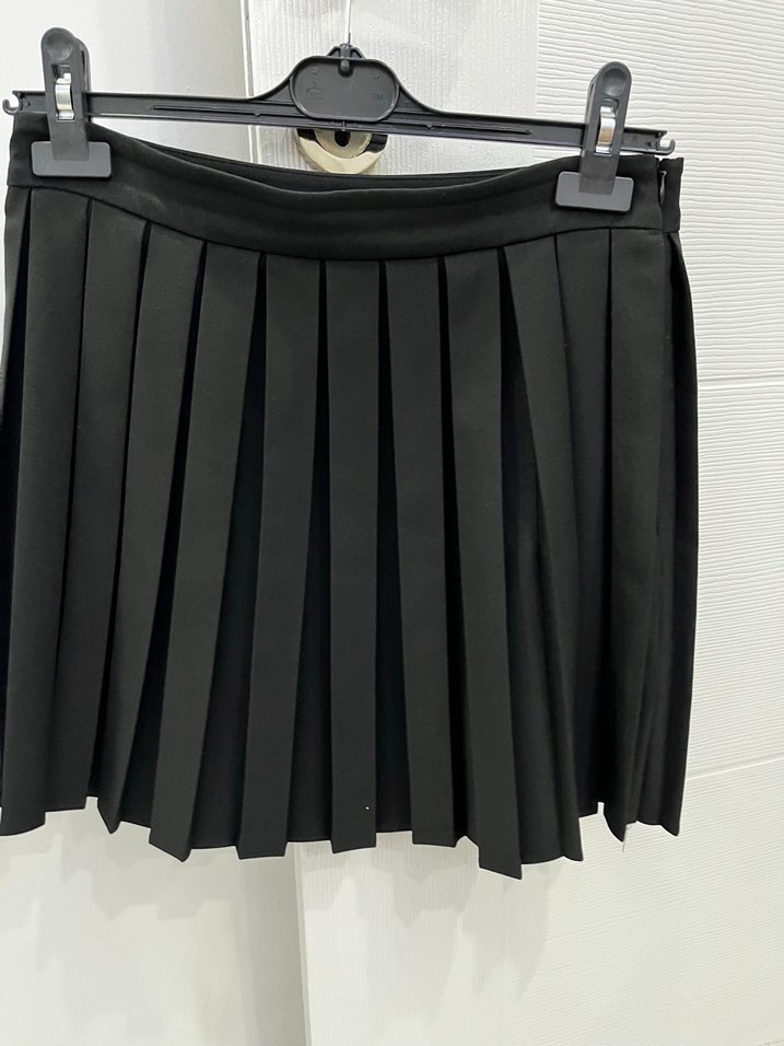 Siyah Pilili Mini Etek - Görsel 5