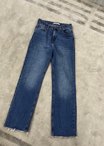 Kadın Mavi Normal Kesim Kot Pantolon - Görsel 6