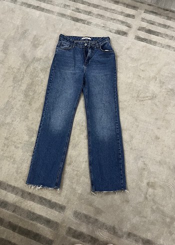 Kadın Mavi Normal Kesim Kot Pantolon - Görsel 2