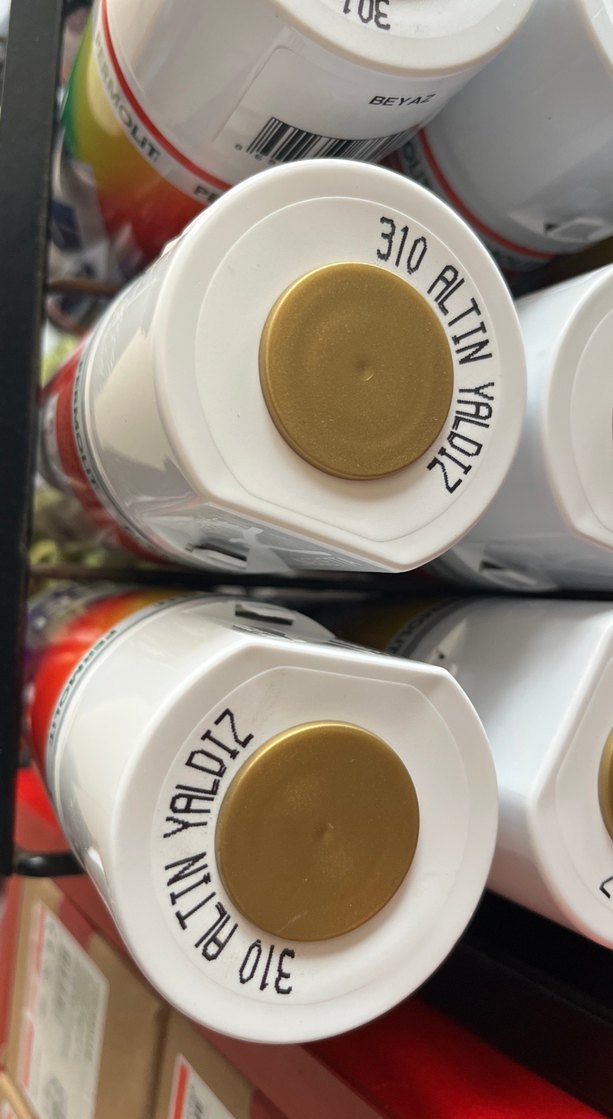 310 Altın Yaldız sprey boya - Görsel 3