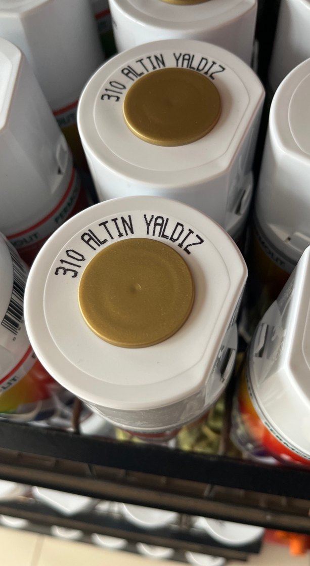 310 Altın Yaldız sprey boya - Görsel 2