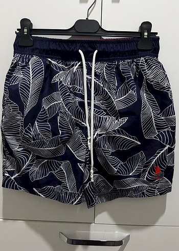 Erkek Lacivert Yaprak Desenli Mini Şort - Görsel 2