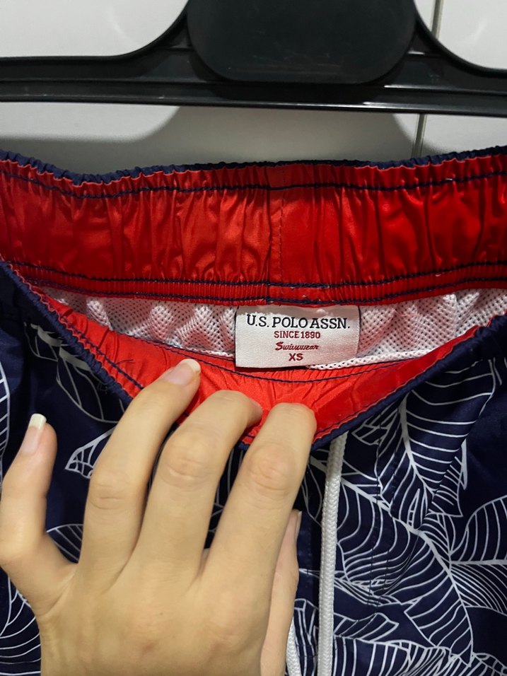 Erkek Lacivert Yaprak Desenli Mini Şort - Görsel 4