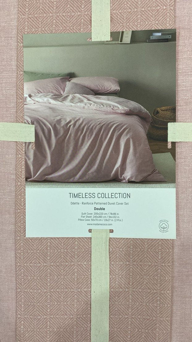 Pembe Desenli Çift Kişilik Nevresim Takımı - Görsel 3