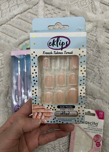 Pastel Renkli Tırnak Süsleme Seti&Takma Tırnak - Görsel 3