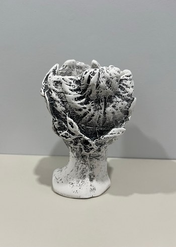 Gri-Beyaz Dekoratif Heykelcik - Görsel 2