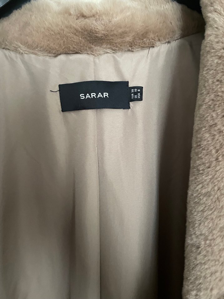 Sarar Kahve Kürklü Kadın Uzun Kaban — görsel 8/10