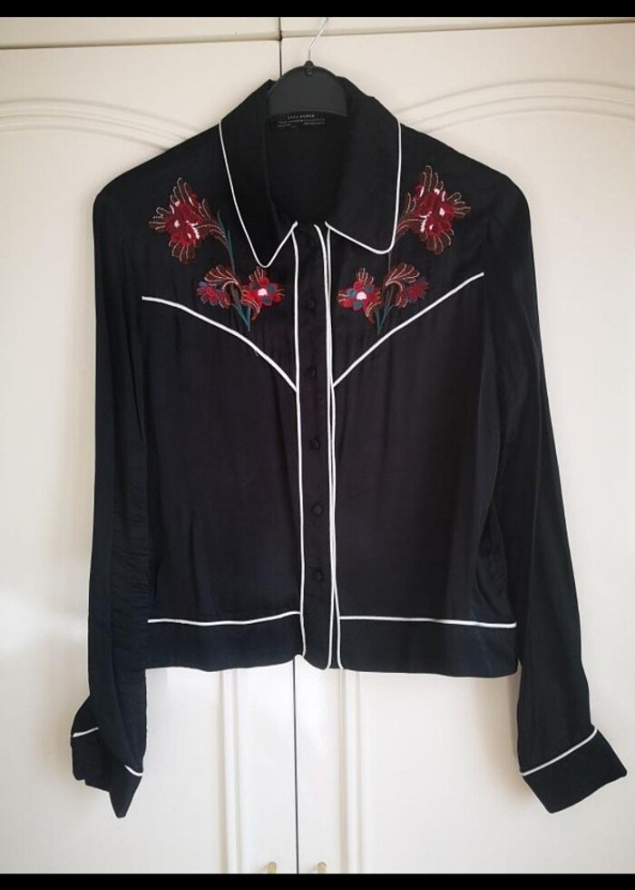 ZARA İPEK GÖMLEK BLUZ - Görsel 2