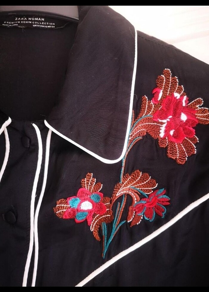 ZARA İPEK GÖMLEK BLUZ - Görsel 3