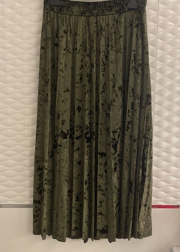 KADİFE YEŞİL ETEK - Görsel 2