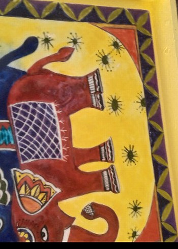 ÇİNİ ETNİK TEPSİ VEYA TABLO - Görsel 3