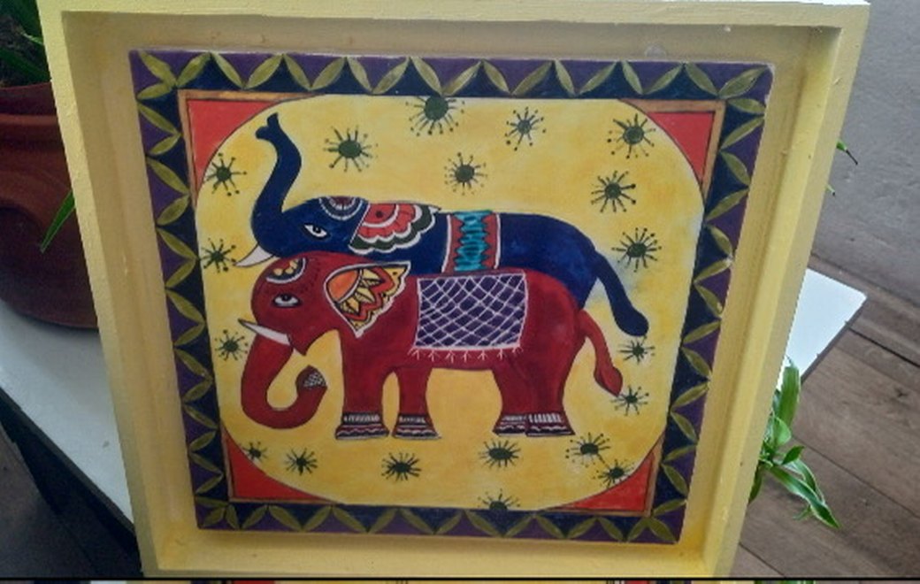 ÇİNİ ETNİK TEPSİ VEYA TABLO - Görsel 2