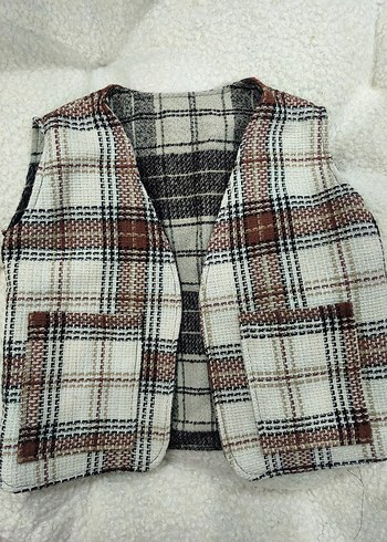 Pinterest tarzı unisex çocuk yelek. - Görsel 3