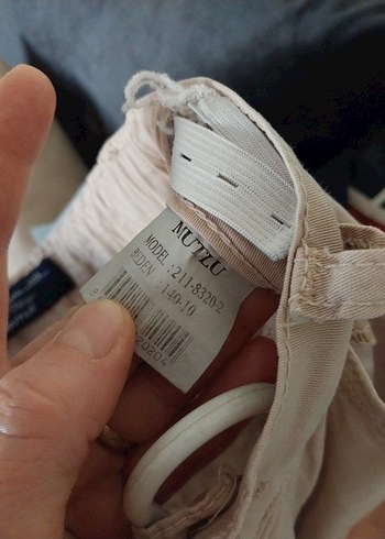 Bej çocuk Pamuk Kumaş Pantolon - Görsel 5