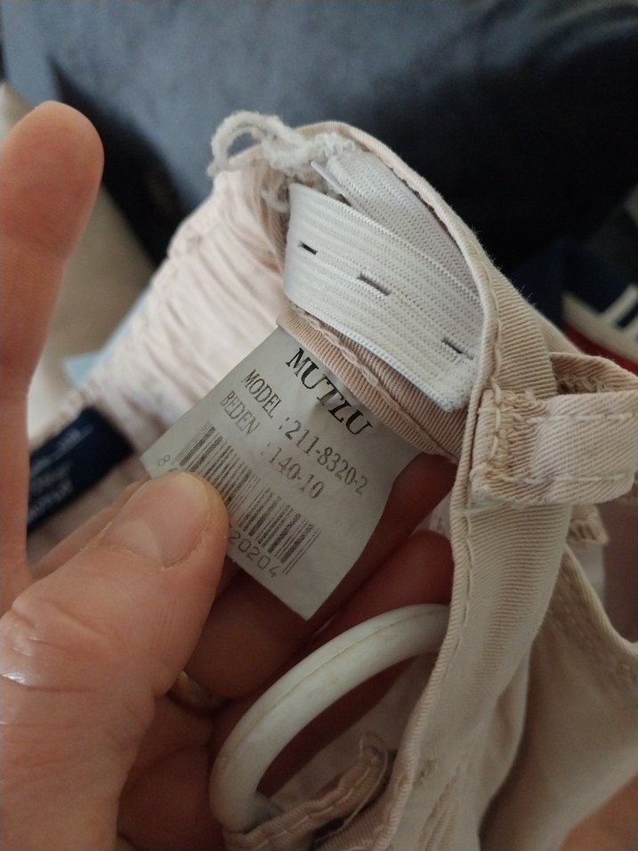 Bej çocuk Pamuk Kumaş Pantolon - Görsel 5