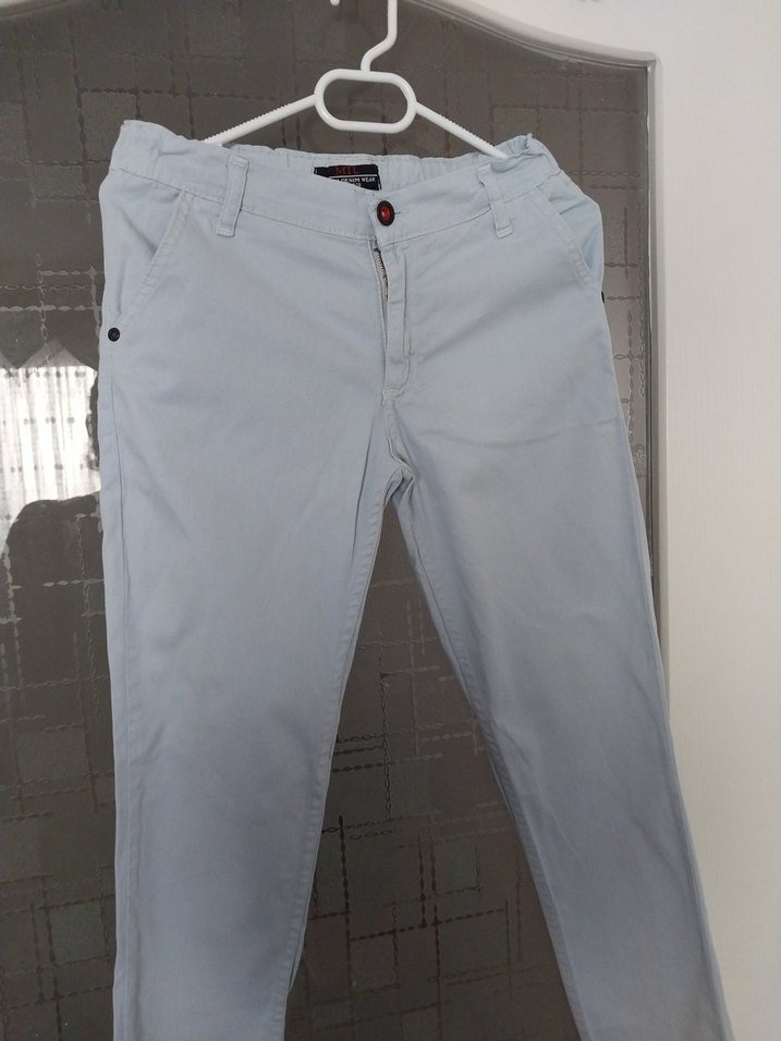 açık mavi Erkek Günlük Pantolon - Görsel 2