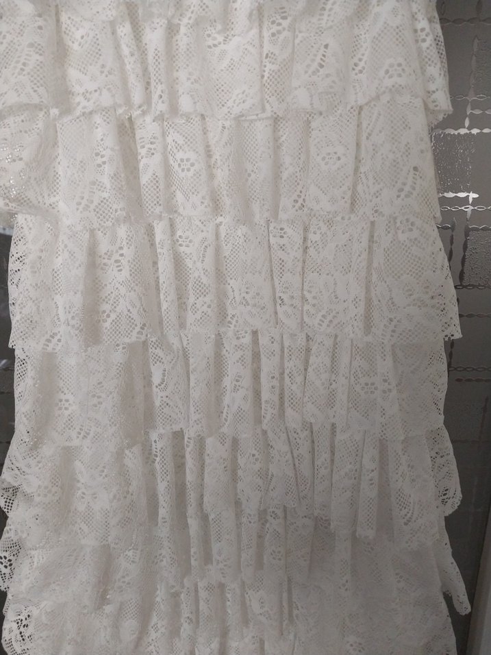 Kız Çocuk Beyaz Fırfırlı Bohem Elbise - Görsel 2