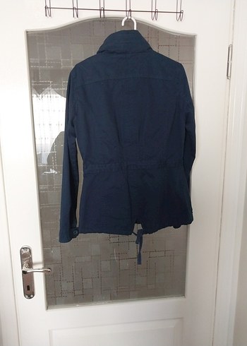 Düğmeli Lacivert Denim Kadın Ceket - Görsel 5