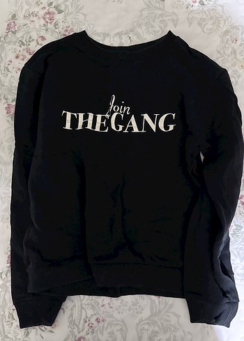 Stradivarius Join The Gang Siyah Sweatshirt