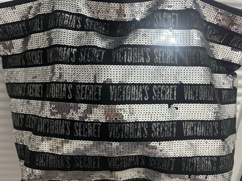 Payetli Çizgili Gri Kadın Çanta - Görsel 2