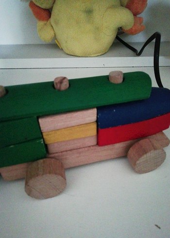 Beden Renkli Ahşap Eğitici Oyuncak Tren
