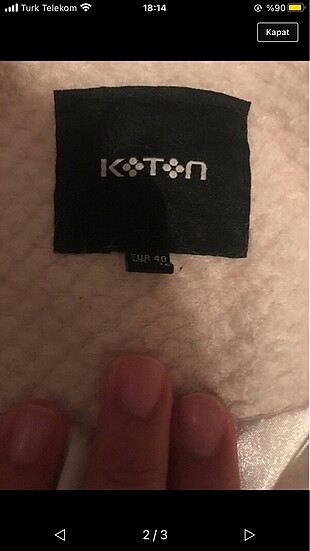 Koton Koton krem Mont