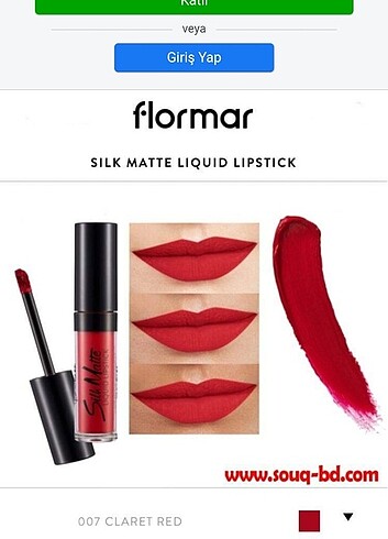 Flormar silk matte liquid lipstick 