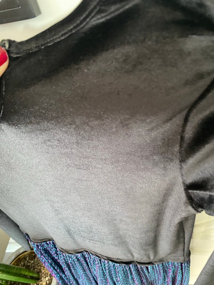 Uzun Kollu, Pilili Mor Kız Elbisesi - Görsel 5