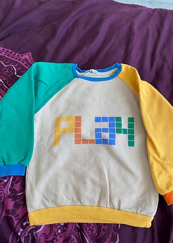 Erkek Çocuk Renkli Baskılı Sweatshirt ve Sarı Eşofman - Görsel 2