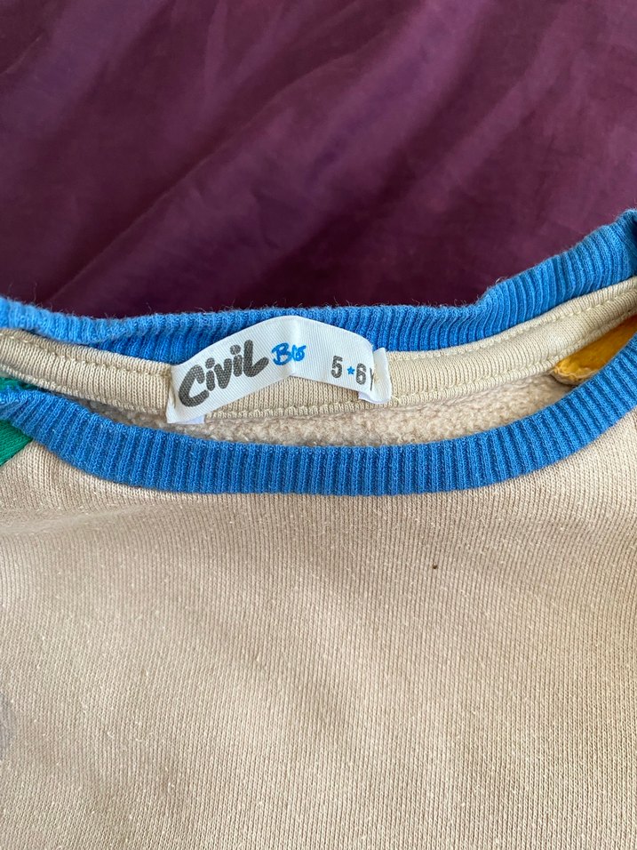 Erkek Çocuk Renkli Baskılı Sweatshirt ve Sarı Eşofman - Görsel 4