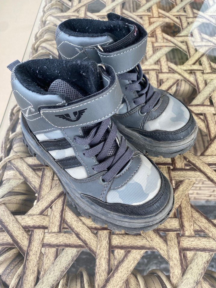 Gri Kamuflaj Desenli Erkek Çocuk Bot - Görsel 2