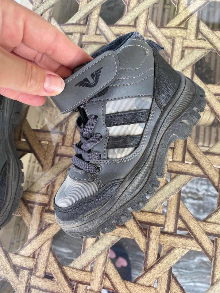 Gri Kamuflaj Desenli Erkek Çocuk Bot - Görsel 3