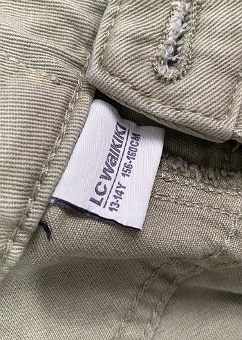 Haki kız çocuk Bol Paça Kot Pantolon - Görsel 5