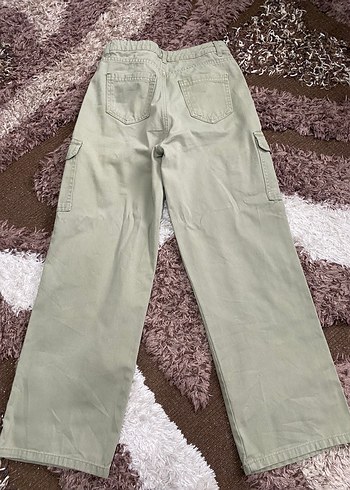 Haki kız çocuk Bol Paça Kot Pantolon - Görsel 3