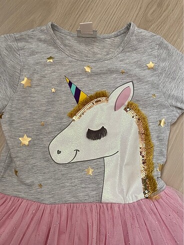 8 Yaş Beden Işıl Işıl unicorn elbise