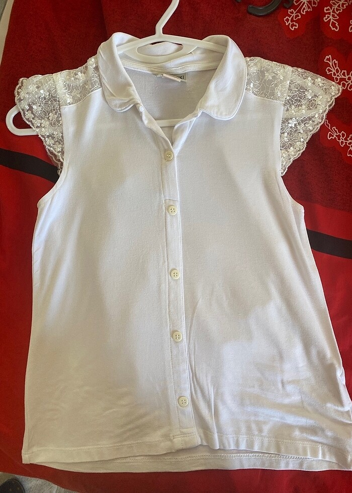 Gömlek detaylı bluz - Görsel 4